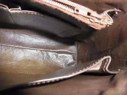 AUTH G.RAMON Crocodile Leather Hand Bag Brown FRANCE  
