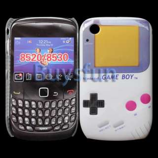 White Game Console Hard Cover Case Skin for Blackberry Curve 8520 8530 
