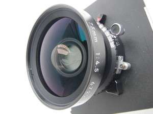 Nikkor (Nikon) SW 75mm/ f4.5 lens, Copal shutter, a lensboard  