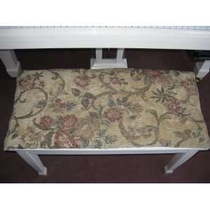   Piano Bench Cushion in Solo Fabric   Baroque 
