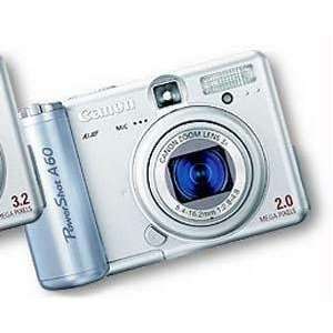  Canon PowerShot A60 Digital camera   2.0 Megapixel   3 x 