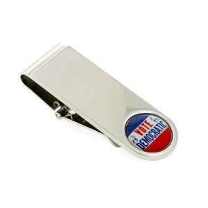  Silver plated Vote Democratic Money Clip. Made in the USA 