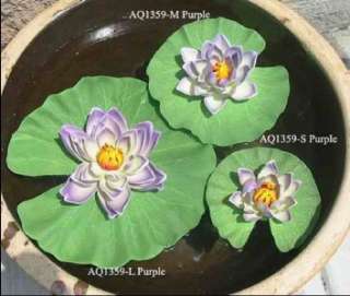 Floating Water Lilies Purple Flowers Pond Lotus Party  