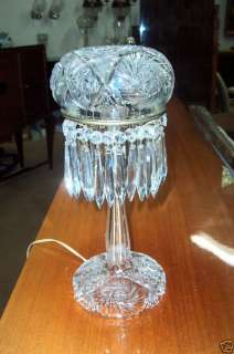 EARLY 20th century AMERICAN BRILLIANT CUT GLASS LAMP  