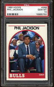 1989 Hoops #266 Phil Jackson PSA 10  