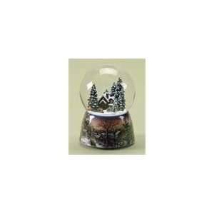  Pack of 2 Musical Scenic Pond Christmas Snow Globe 