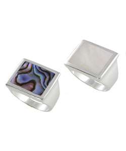 Sterling Silver Abalone/ Mother of Pearl Ring  