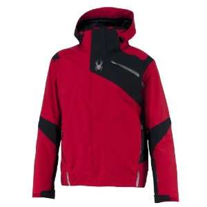  Spyder Mens Ski Jacket Titan Red Black