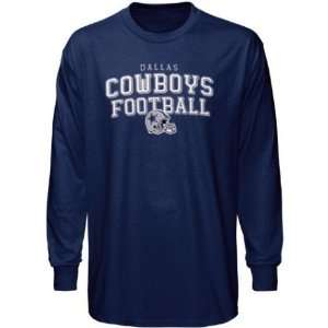 Youth Dallas Cowboys Navy Blue Top Division Long Sleeve Tshirt  