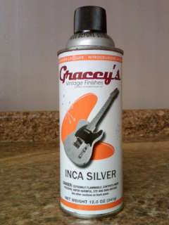 INCA SILVER Graceys Guitar Finish Paint Aerosol Spray Can NITRO 