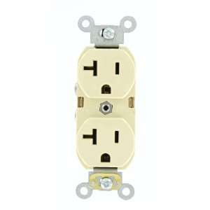   Receptacle, Straight Blade, Self Grounding, Contractor Pack, Ivory