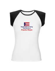 Happily Married To Puerto Rican Womens Cap Sleeve Love Womens Cap 