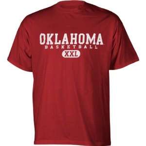    Oklahoma Sooners Crimson Basketball Bar T Shirt