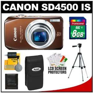  Canon PowerShot SD4500 IS Digital Elph Camera (Brown) with 