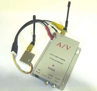   4xCh RC Spy Camera 100mW Wireless AV Transmitter Receiver 1.2Ghz 100mW