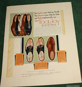 Vintage 1931 Foot Joy Shoes Ad Field And Flint Fortune  