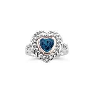  1.42 Cts London Blue Topaz Solitaire Ring in Silver and 