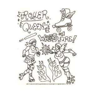   Embroidery Patterns Roller Derby; 3 Items/Order Arts, Crafts & Sewing