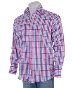 Red O Mens Lavender Western Woven Shirt  