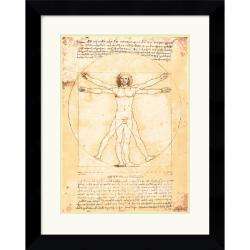  of the Human Figure (Vitruvian Man) Framed Art Print  
