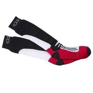  Alpinestars Road Racing Socks   Small/Medium/Black/Red 