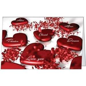 Valentines Day Lover Hearts Spouse Husband Wife Cherish Greeting Card 