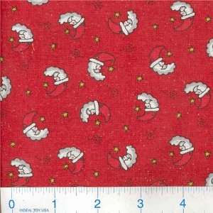  45 Wide Glittery Santa Red Fabric By The Yard Arts 