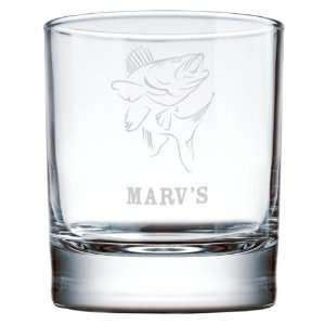  Jumping Walleye Old Fashioned Glass