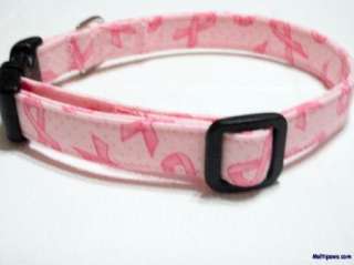 Awesome Pink Breast Cancer Awareness Dog Collar  