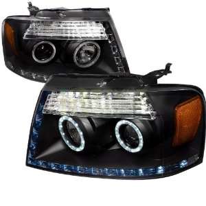  04 08 Ford F150 R8 Style Projector Headlight Black 