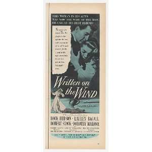  1956 Rock Hudson Written on the Wind Movie Promo Print Ad 