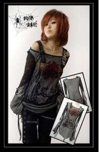 Visual kei fashion cool punk gothic lolita t shirt top  