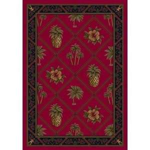  Milliken 7360C/8000 Signature Ruby Palm and Pineapple Rug 