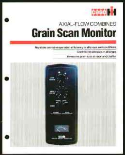 Case IH Axial Flow Combine Grain Scan Monitor Brochure  