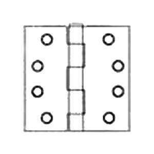  4 x 4 Solid Brass Full Mortise Hinge  Non Removeable Pin 