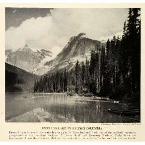  1931 Print Canada British Columbia Mountains Yoho National 