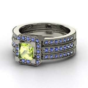 Va Voom Ring, Princess Peridot Sterling Silver Ring with Sapphire
