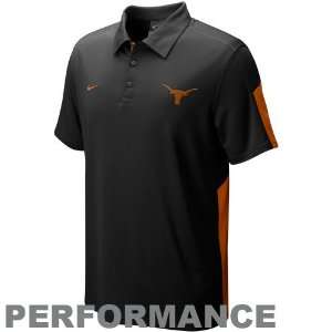  Nike Texas Longhorns Black Sphere Performance Polo Sports 