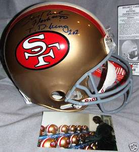 SAN FRANCISCO SF 49ERS JERRY RICE FLASH TD KING 202 SIGNED AUTO 