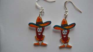 Mexican Jumping Bean Earrings   Sombrero Unique Jewelry  