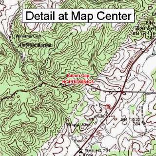  USGS Topographic Quadrangle Map   Bacon Gap, Tennessee 