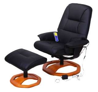 NEW Professional Leather Black Office TV Recliner Massage Chair With 