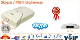 USB Internet VOIP Skype Adapter to Cordless Home Phone  