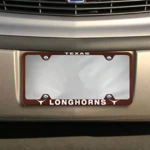  NCAA Texas Longhorns Burnt Orange Engraved License Plate 