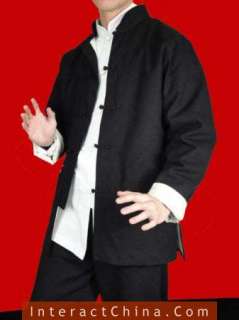 Black Premium Linen Kung Fu Martial Arts Uniform Suit #101 