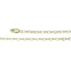  14k Yellow Gold 7 inch 2.25 mm Fancy Chain Bracelet in 14k 