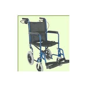 Mabis 19 Lightweight Aluminum Transport Chair, Royal Blue 