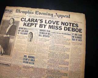 1927 Newspaper Silent Film Actress CLARA BOW & Secretary Daisy DeVoe 