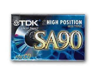 10x TDK SA90 Chrome Blank Audio Tape Cassette 90 mins  