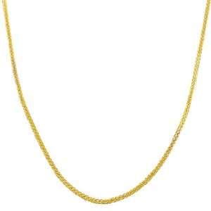  14 Karat Yellow Gold 1.1 mm Square Wheat Chain (18 Inch) Jewelry
